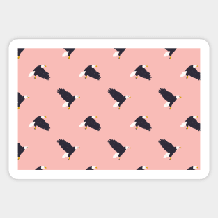 Bald Eagle (Navy & Salmon) Sticker